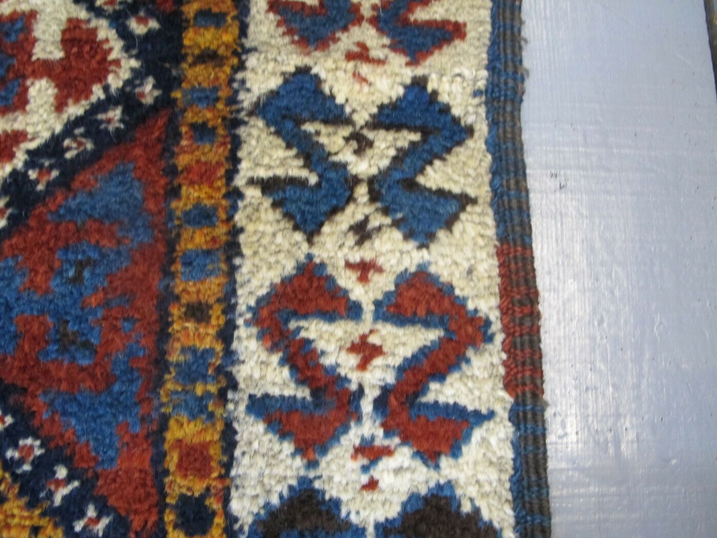Antique Kurdish Tribal Rug, Circa 1890, 1.87m X 0.97m photo Textiles
