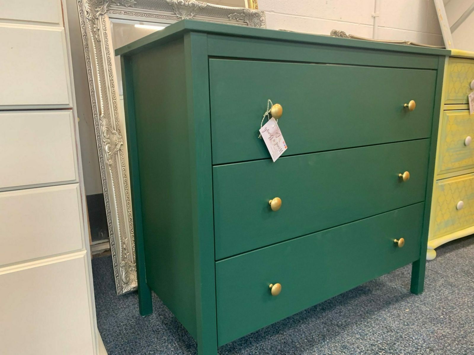 Chest Of Drawers Painted Bespoke Moroccan Geometric Bee Elephant Handles Stencilled photo furniture