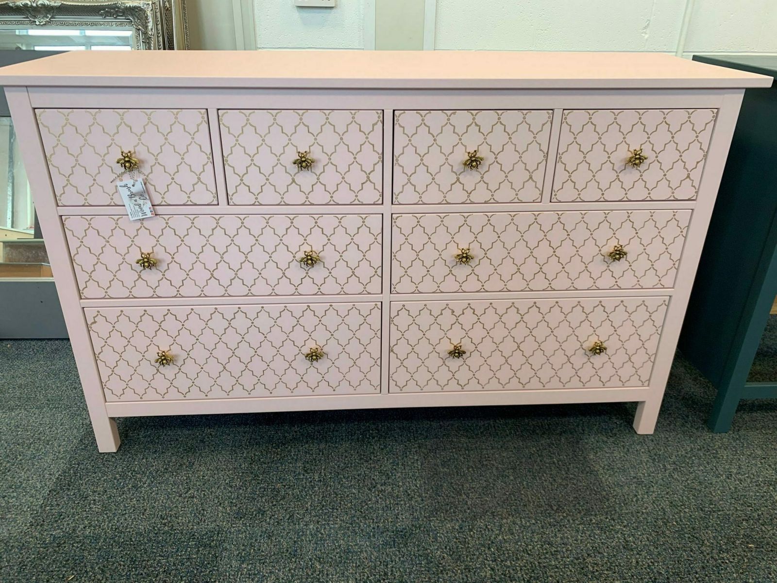 Large Chest Of Drawers Painted Bespoke Stencilled