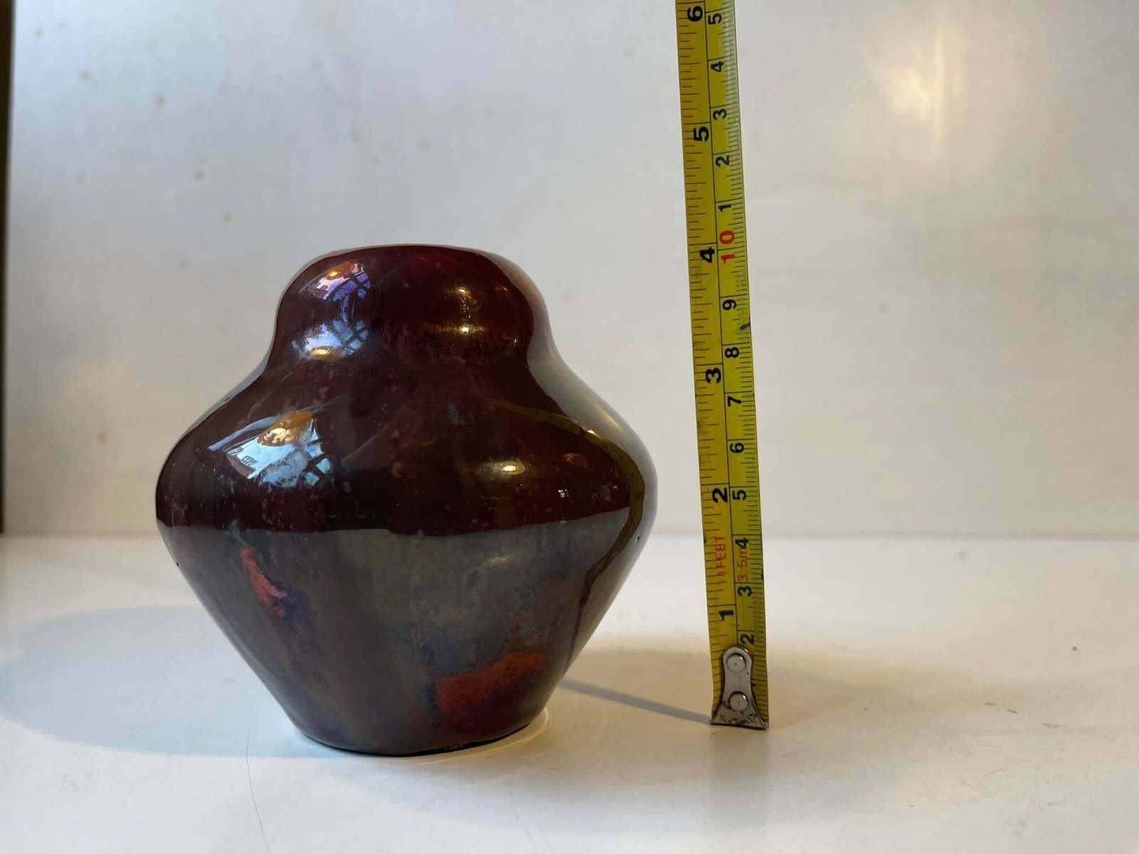 Art Deco Ceramic Vase In Copper Glaze By Soren Kongstrand 1930s photo Home Decor