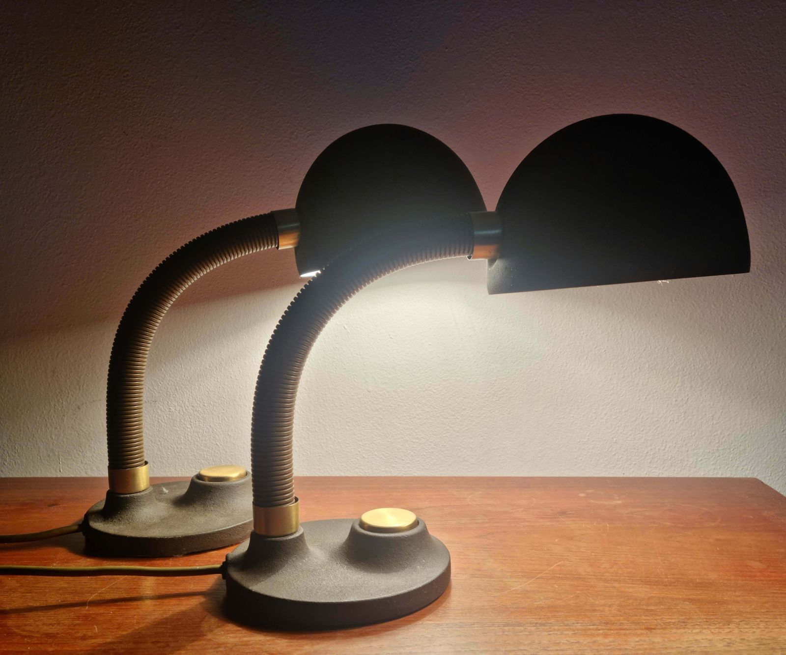 photo for sale Pair Of Midcentury Table Lamps Hillebrand, Germany, 1970s
