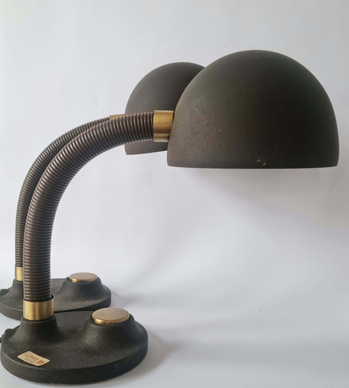 photo vintage Pair Of Midcentury Table Lamps Hillebrand, Germany, 1970s