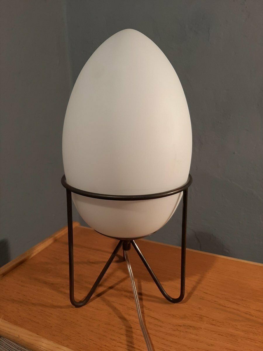 Small Stilnovo Lamp In Iron And Opaline Glass 1990s photo Lighting