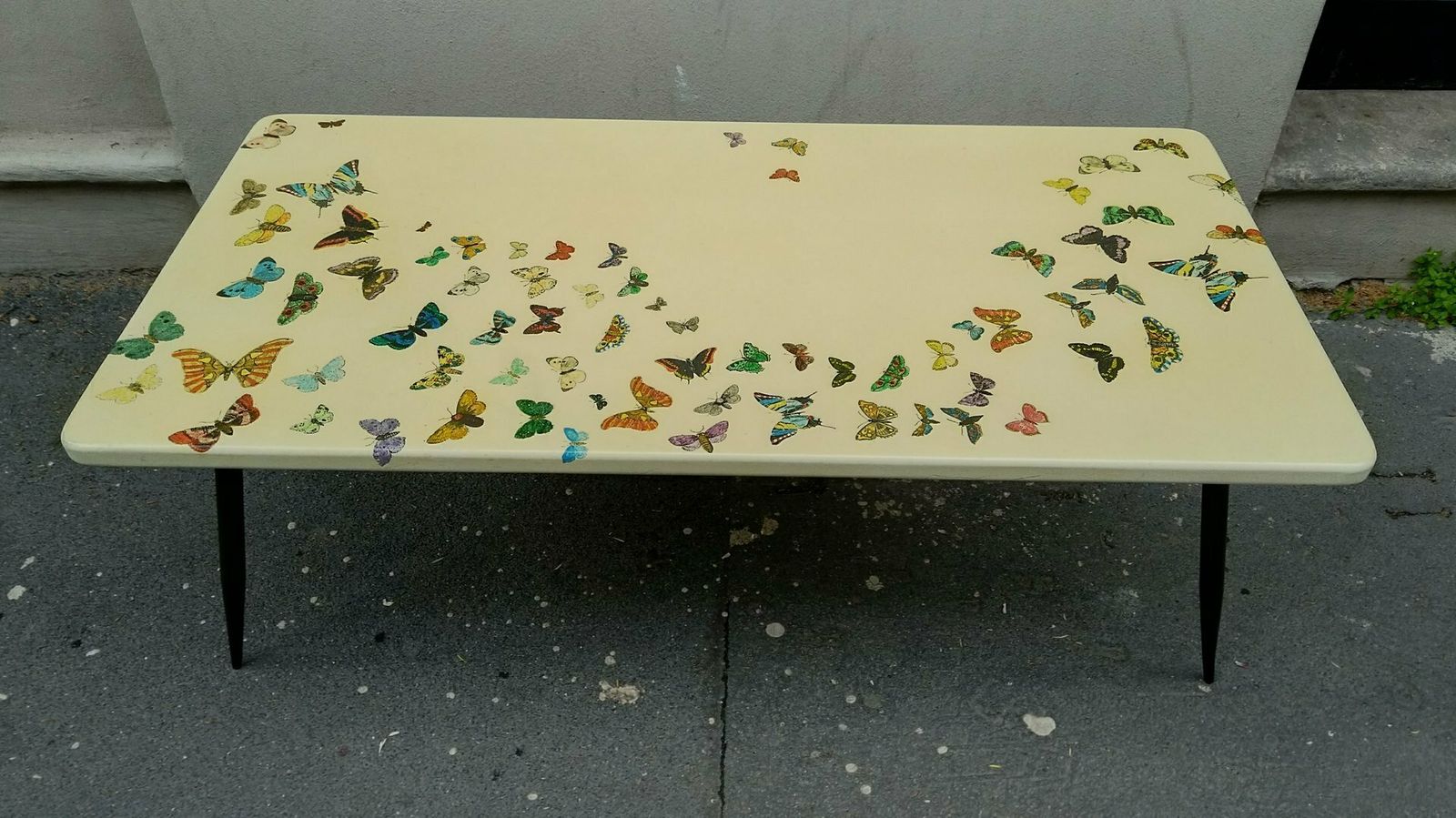 Lacquered Wood Coffee Table, 1950s photo for sale