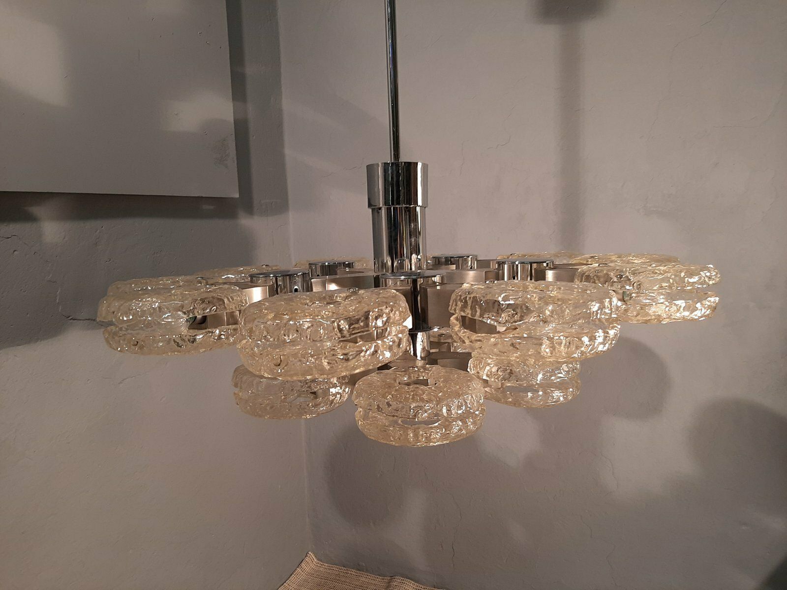 Ceiling Lamp In Chromed Metal And 15 Lights By Gaetano Sciolari For Sciolari, 1970s photo furniture
