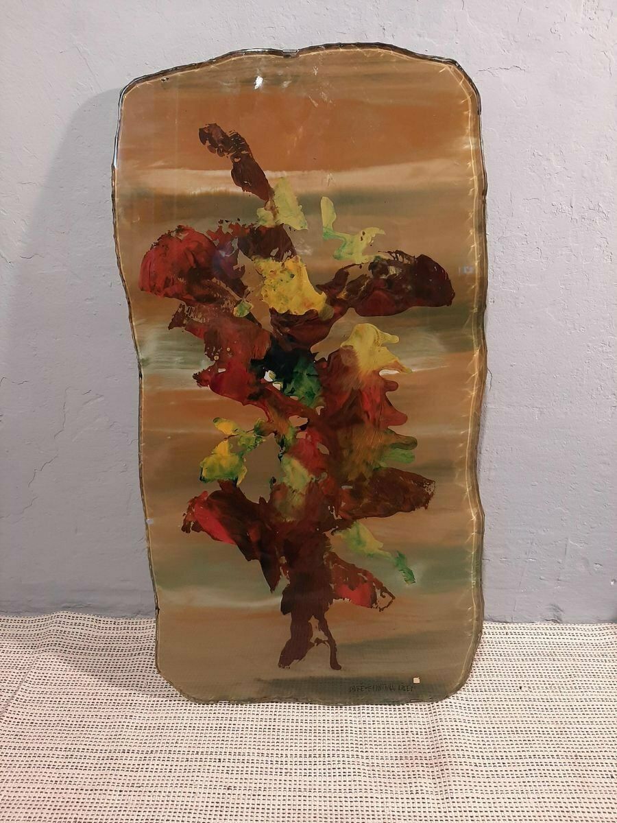 Decorative Plaque With Flowers By Duilio Barnabe For Fontana Arte, 1950s