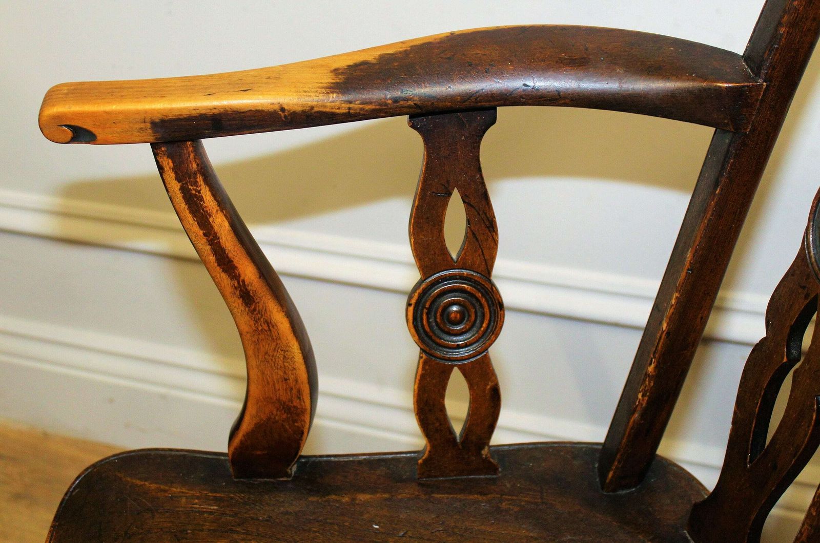 Antique Victorian Windsor Chair Wooden Desk Vintage Seating Stickleback Stick Carver Armchair Comback photo buy