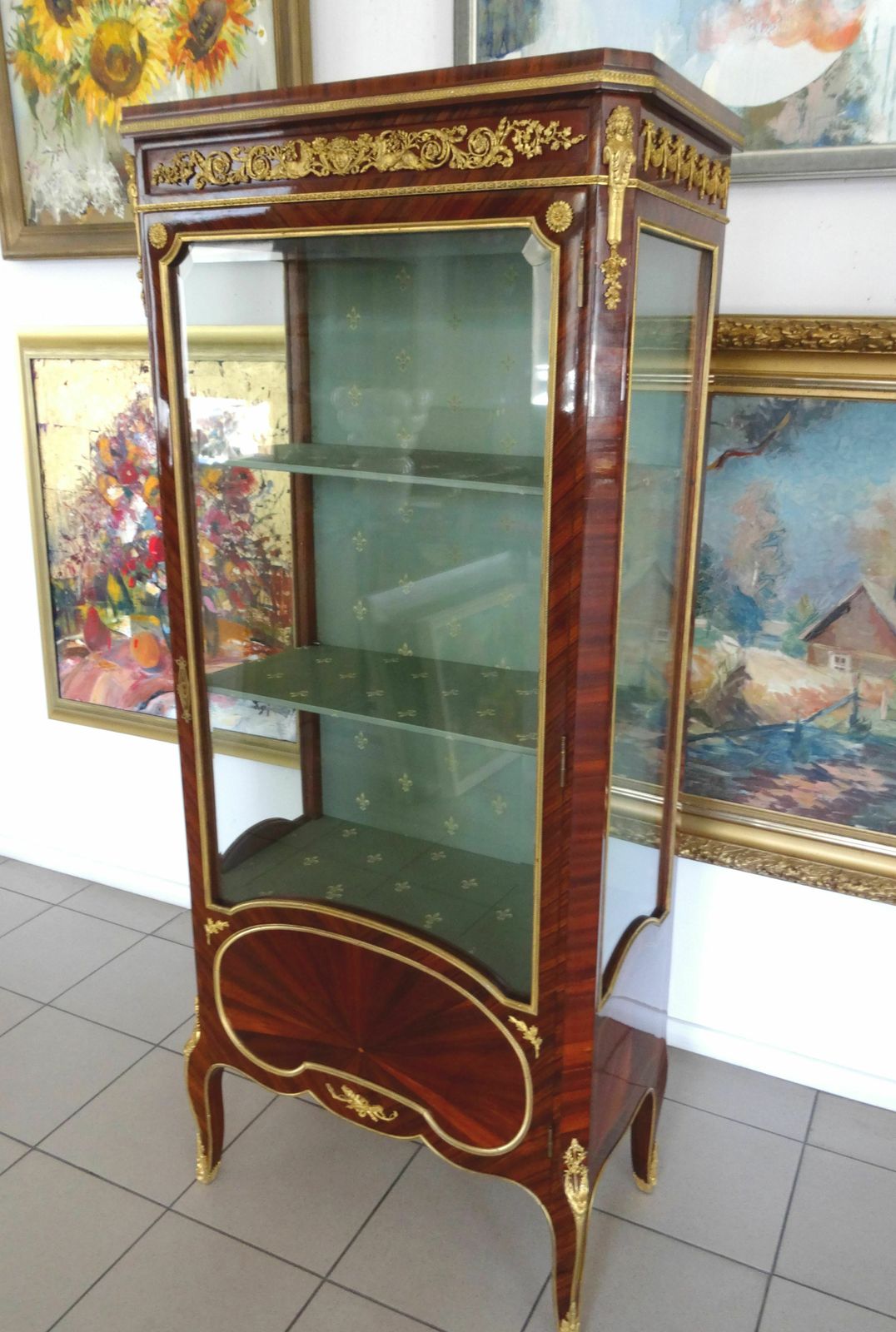 Antique French Empire Vitrine/ Showcase