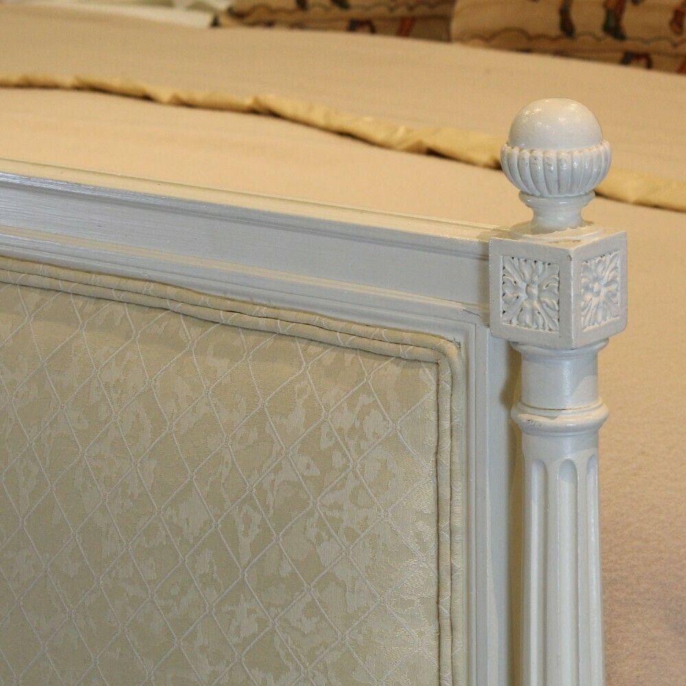 Super King Upholstered Antique Bed (With Base) photo for sale