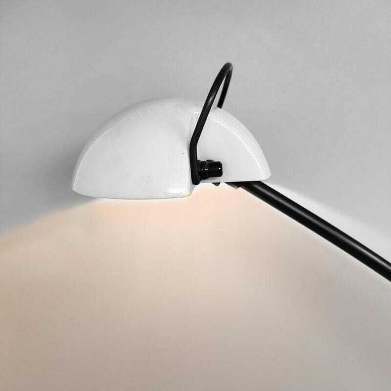 photo furniture 1970s Stunning White Table Lamp "Alina" By Valenti With Box. Made In Italy