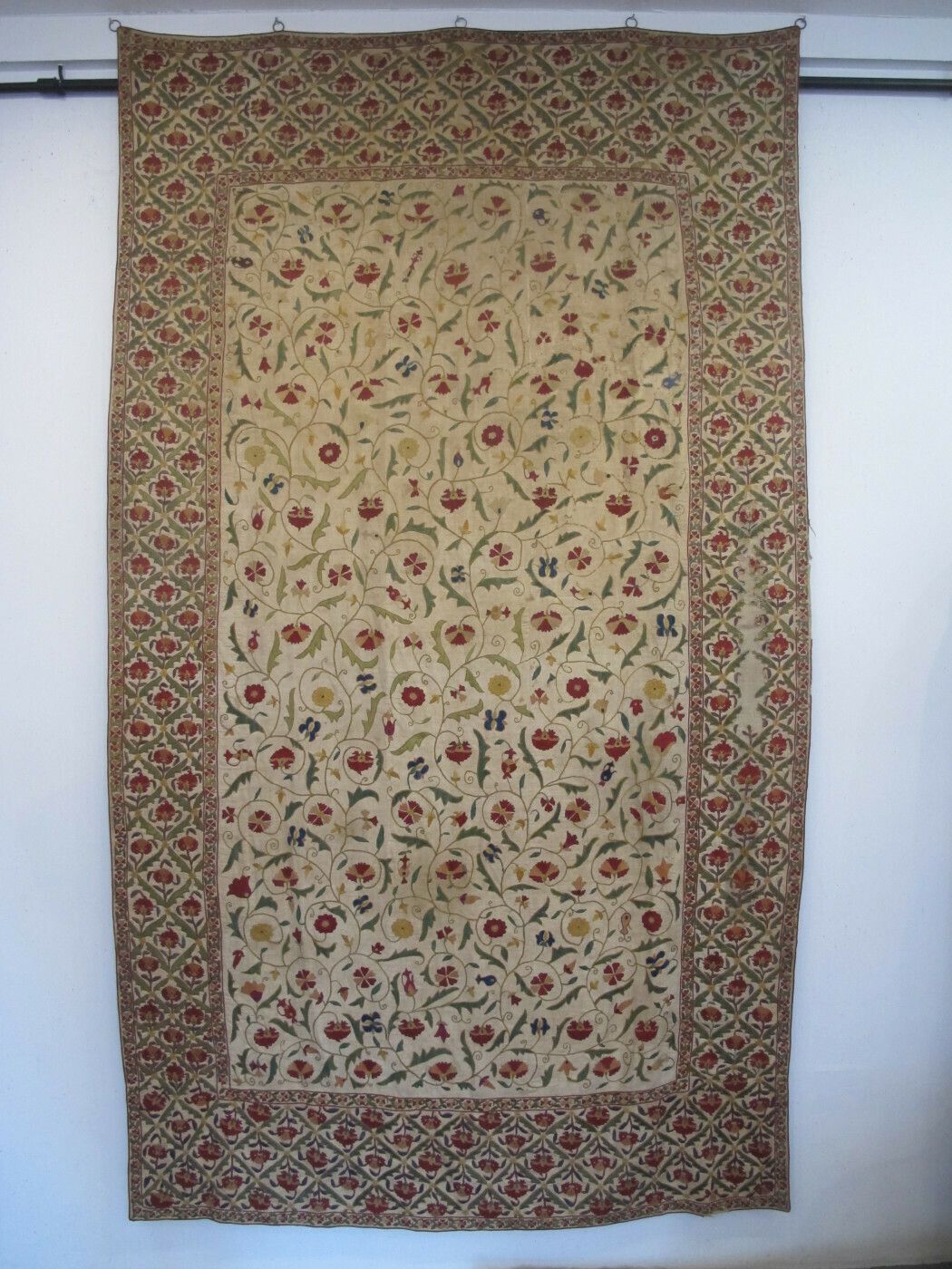 Lovely Silk Embroidered Suzani, 2.70m X 1.54m