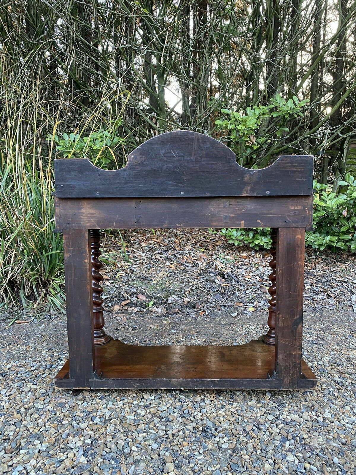 photo vintage Antique Victorian Mahogany Washstand Potential Sink Unit Dressing Table Console