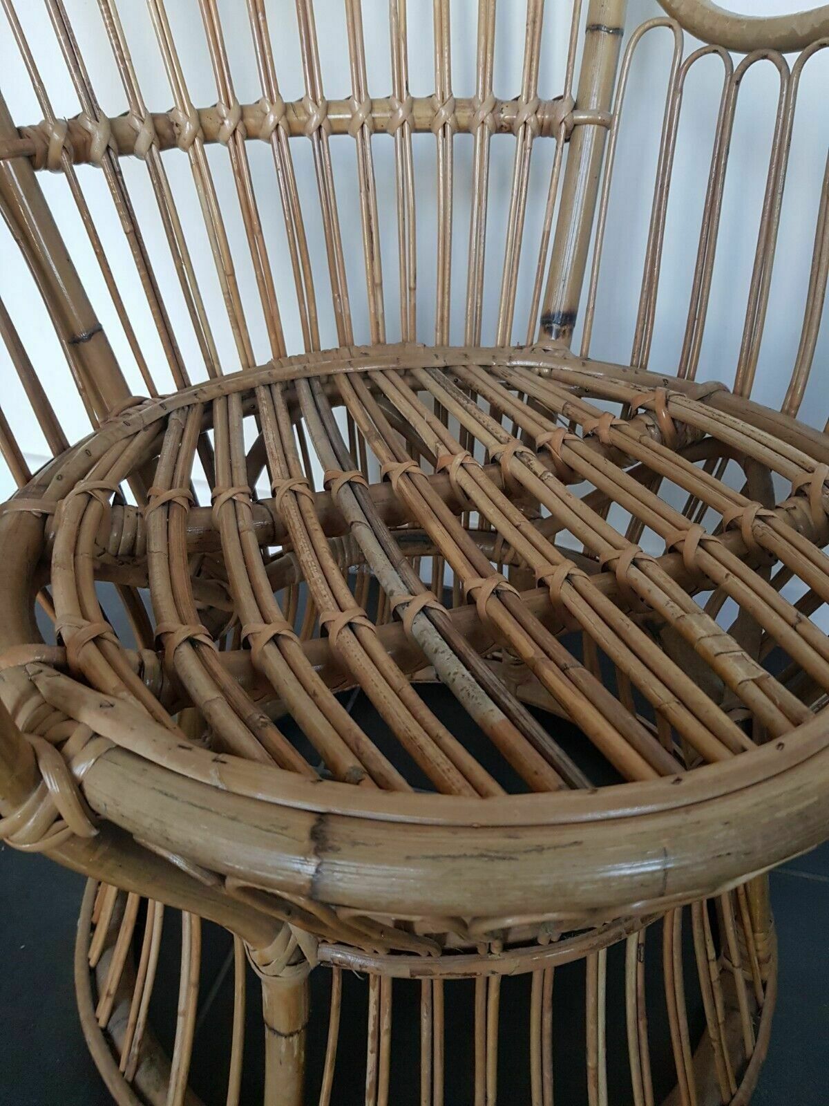 Luigi Caccia Dominioni Attributed Italian Mid Century Bamboo Chair photo buy