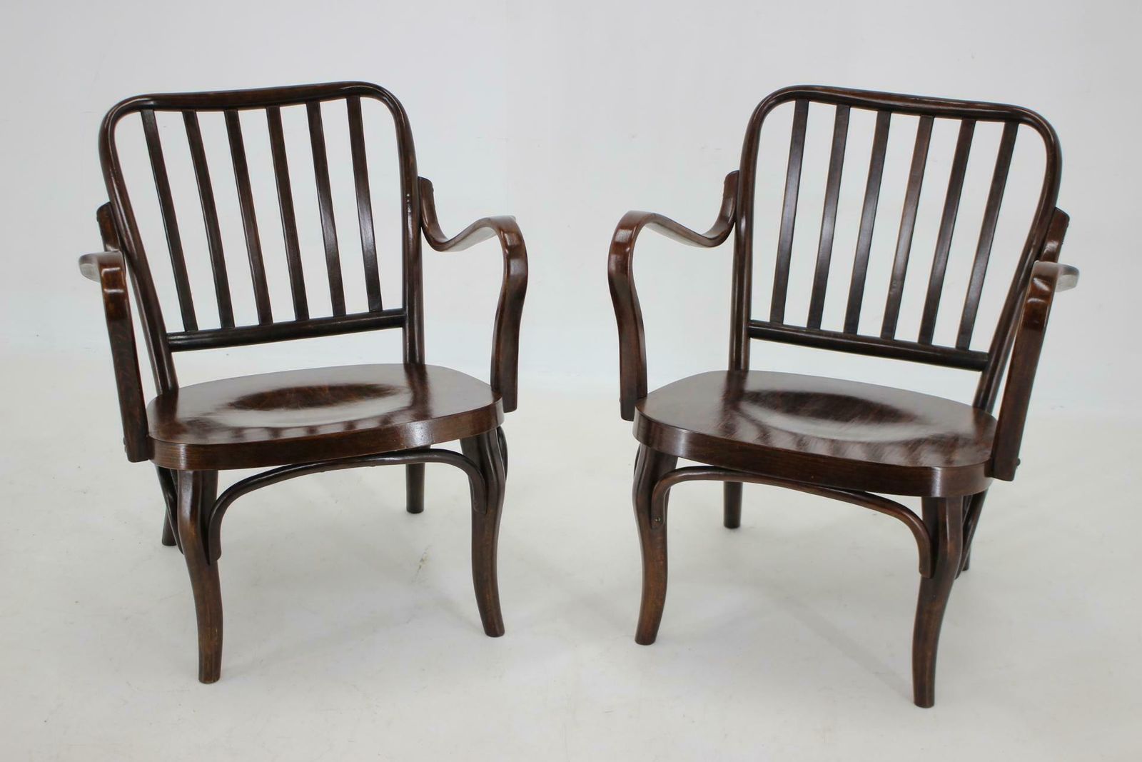 1950s Pair Of Josef Frank Bentwood Armchairs No. 752 By Thon photo for sale
