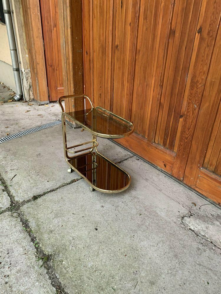 Regency Brass 2 Tier Bar Cart, 1960s photo furniture