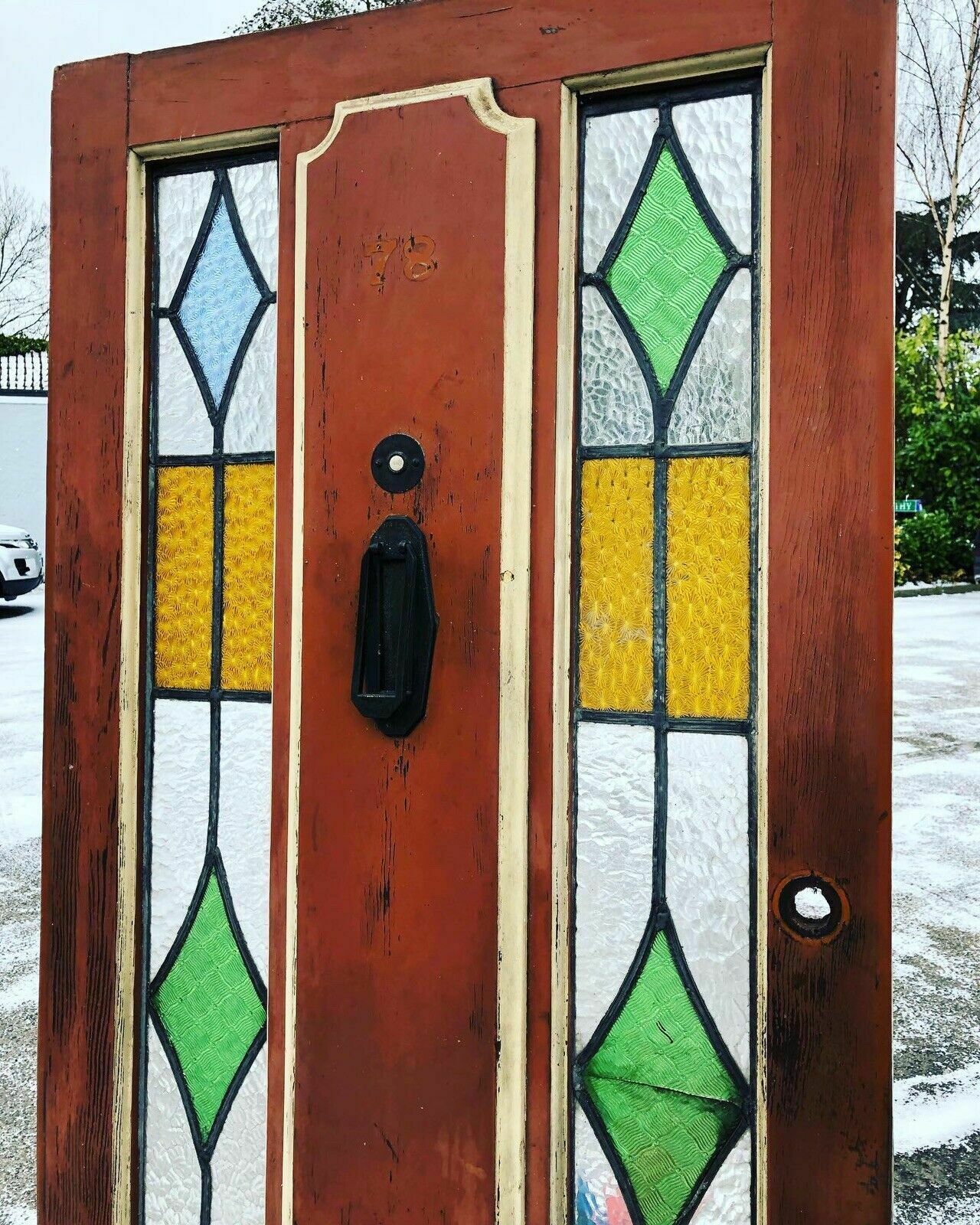 Edwardian Front Door With All Original Fittings And Glass photo Home Fixtures