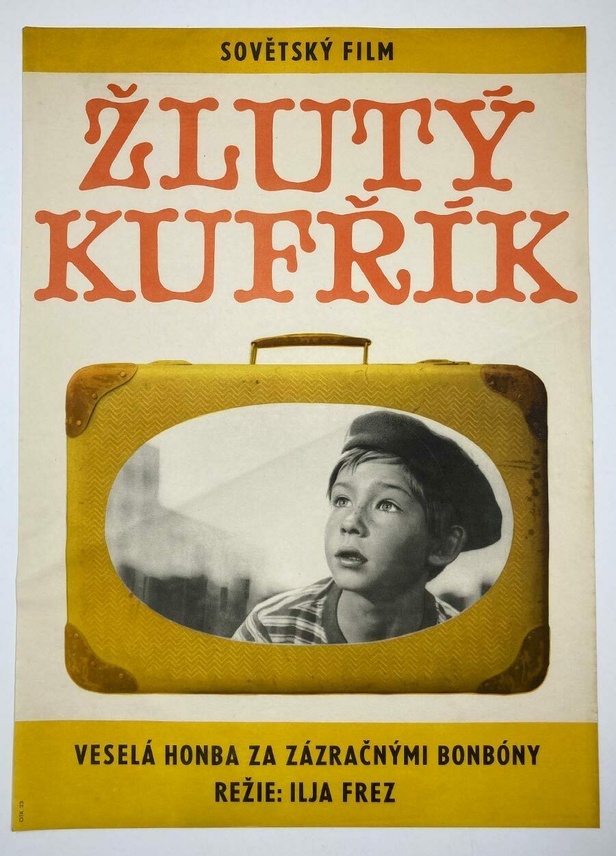 Original Film Poster, The Adventures Of The Yellow Suitcase, Unknown Artist, 1971, Genuine Czech Vintage Print