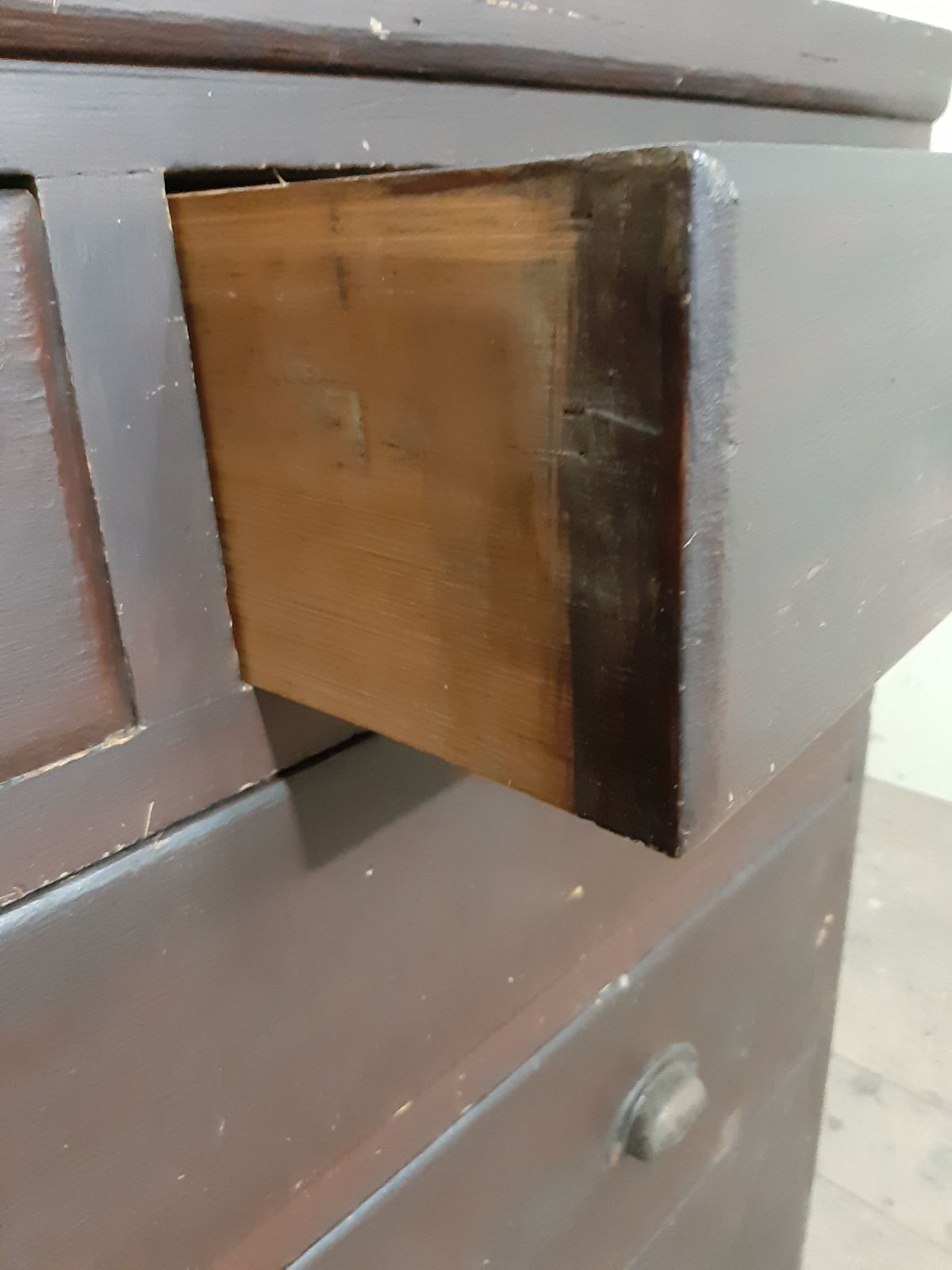 Set Of Workshop Industrial Wooden Drawers In As Found Condition photo buy