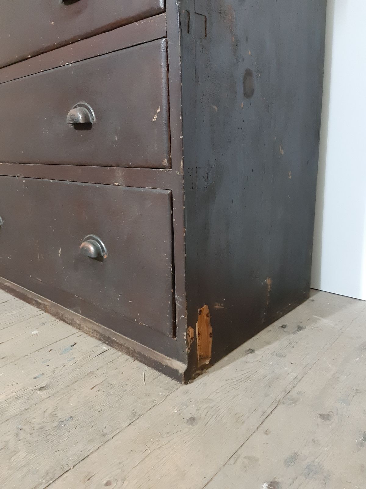 photo furniture Set Of Workshop Industrial Wooden Drawers In As Found Condition