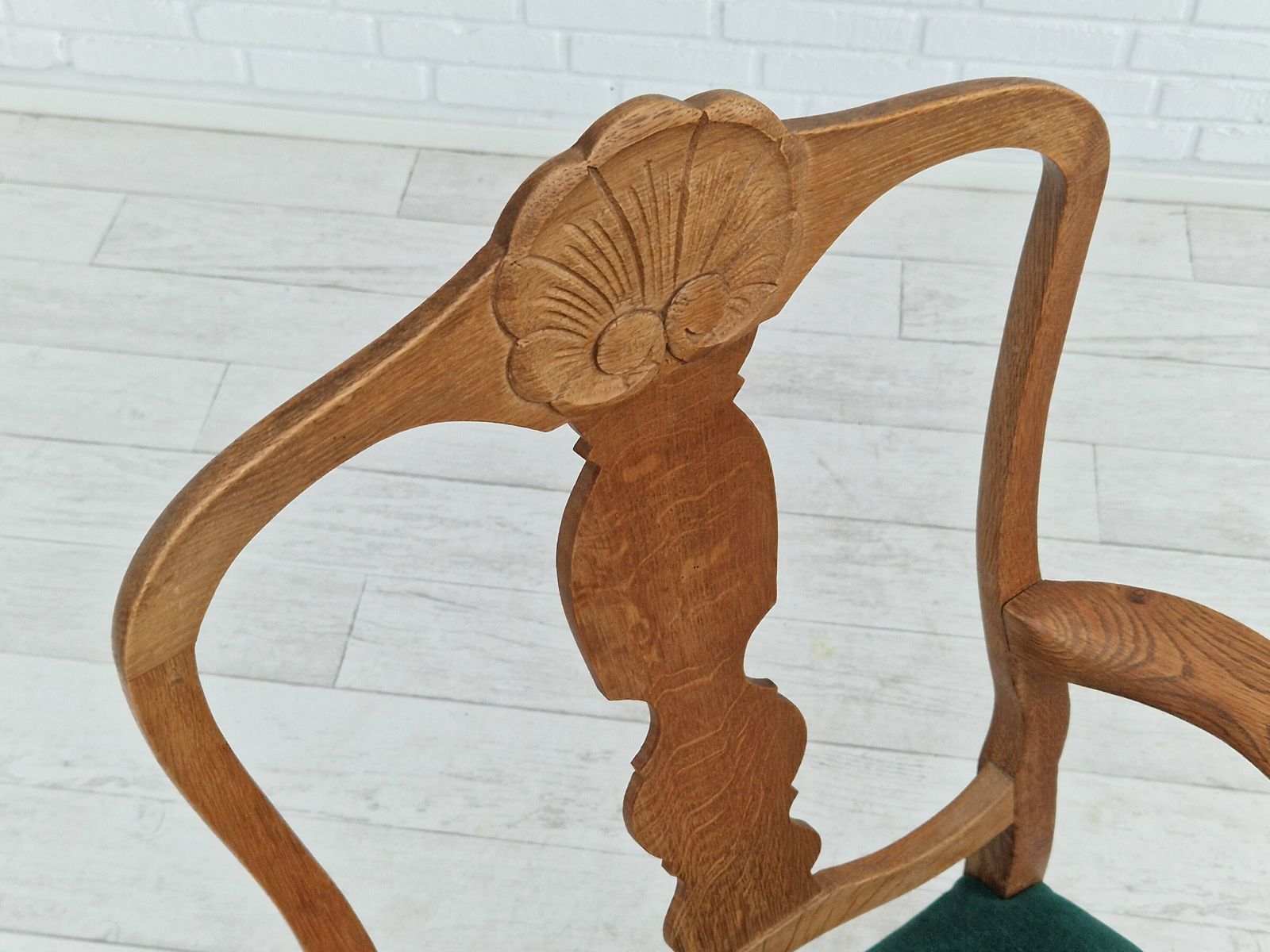 photo furniture 1960s, Danish Design, Pair Of Armchairs, Oak Wood, Original Very Good Condition.