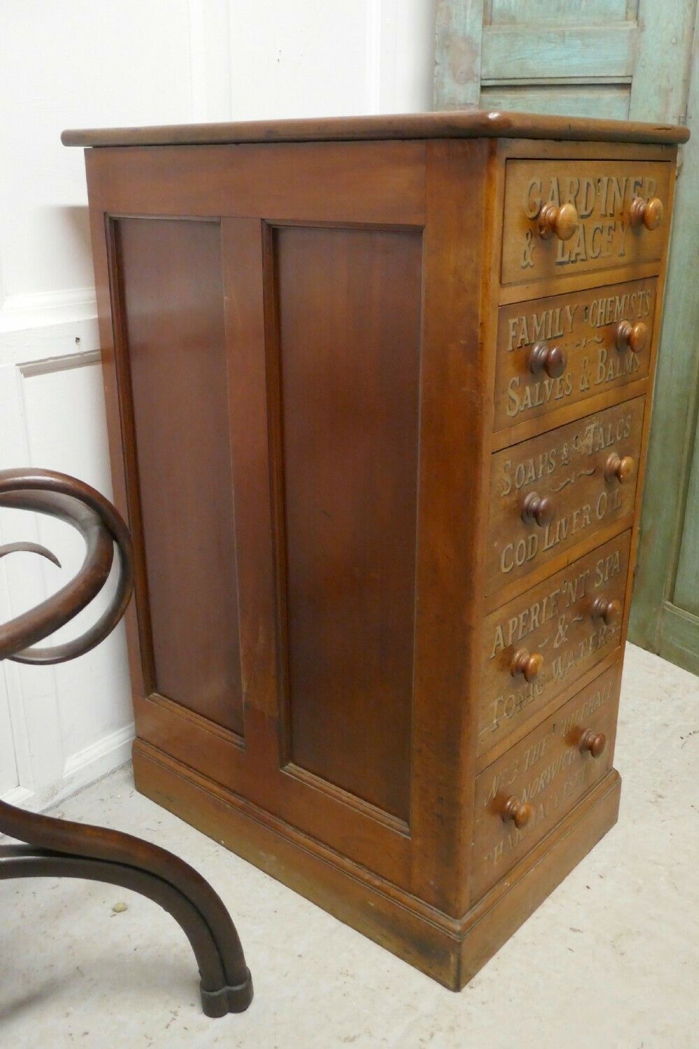 Victorian Mahogany 5 Drawer Pharmacy Chest Of Drawers photo 1140.0