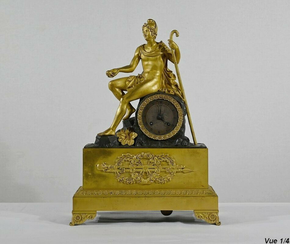 Gilt Bronze Clock, Charles X Period   Early 19th Century photo Home Decor