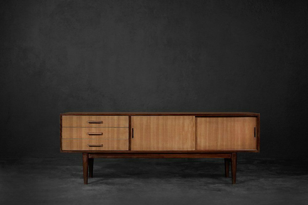 Mid Century Danish Modern Mahogany Sideboard With Drawers, 1970s