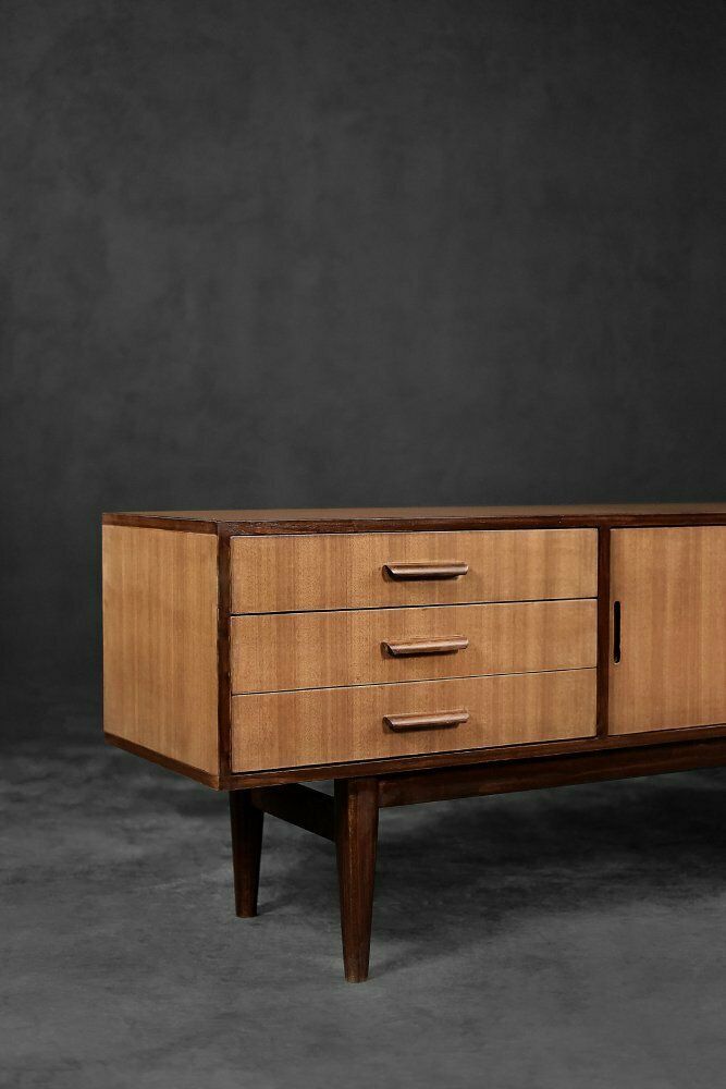 3136.0 Mid Century Danish Modern Mahogany Sideboard With Drawers, 1970s photo
