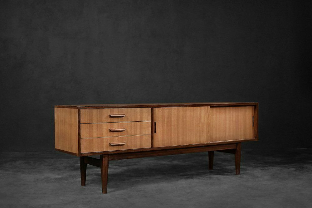 photo buy Mid Century Danish Modern Mahogany Sideboard With Drawers, 1970s