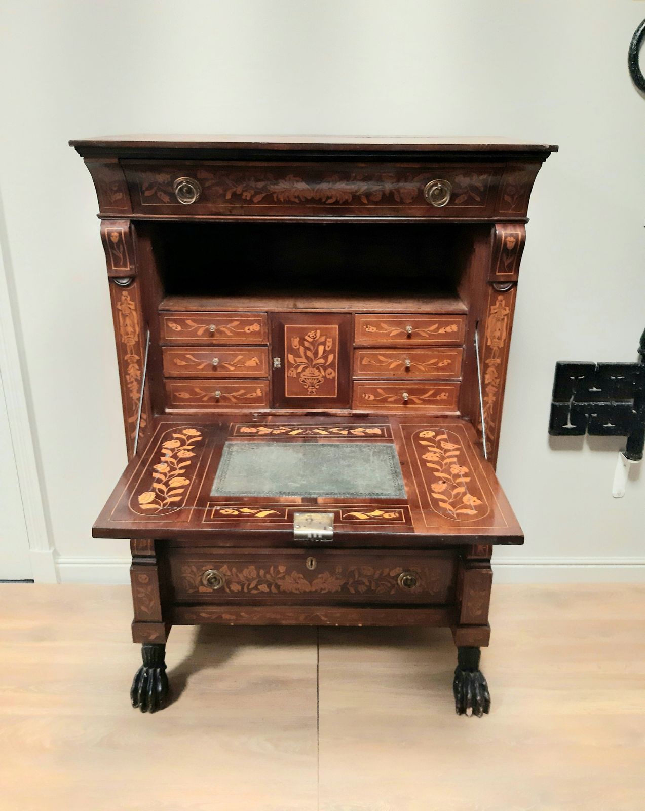Antique 19thc Dutch Marquetry Escritoire C1820 photo buy