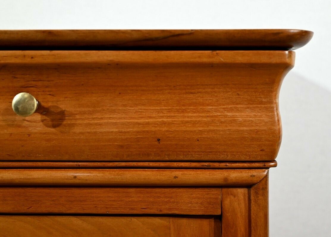 Small Bedside Table In Cherry, Louis Philippe Period   2nd Part Of The 19th Century photo vintage