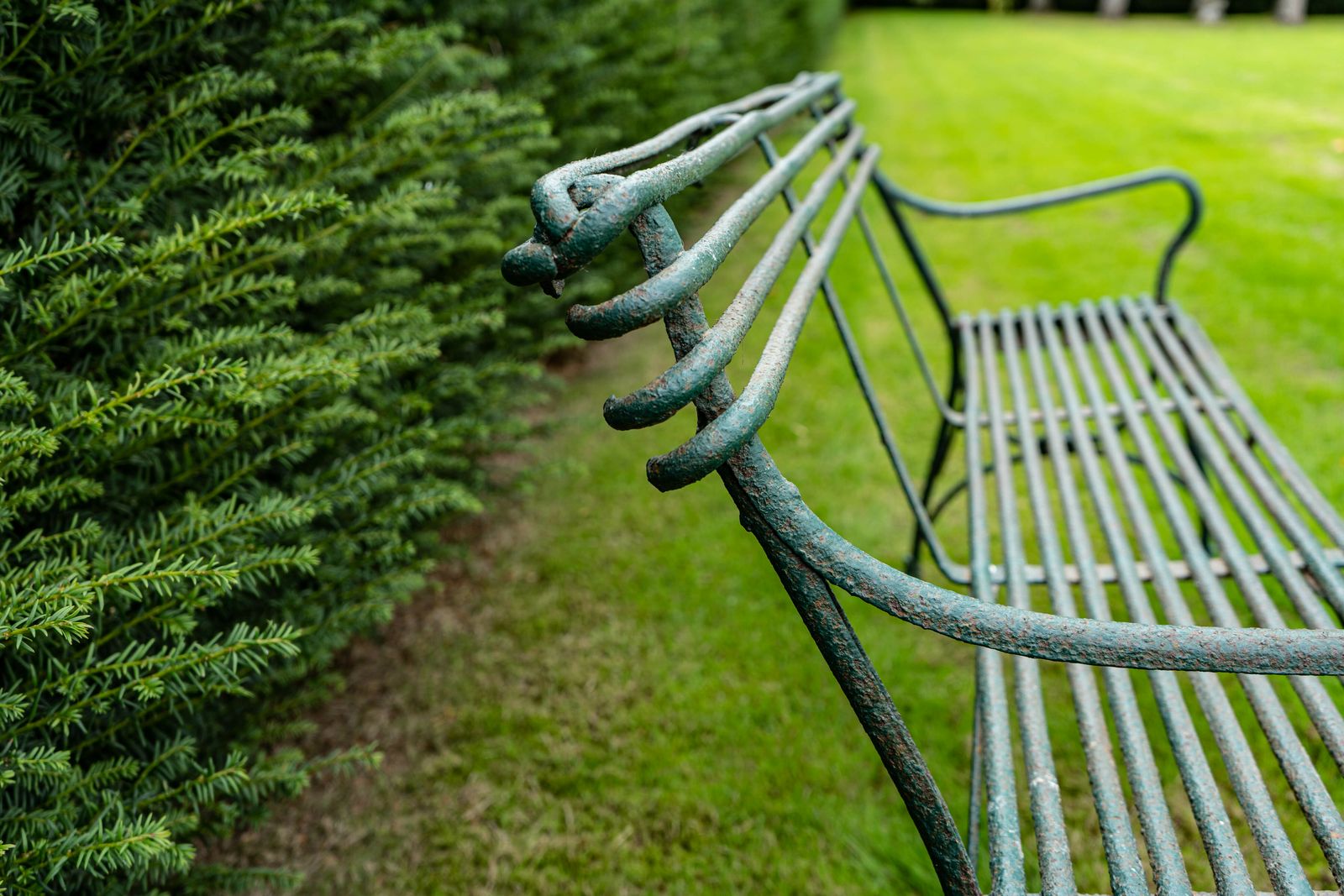photo for sale Antique 19th Century Arras Garden Bench