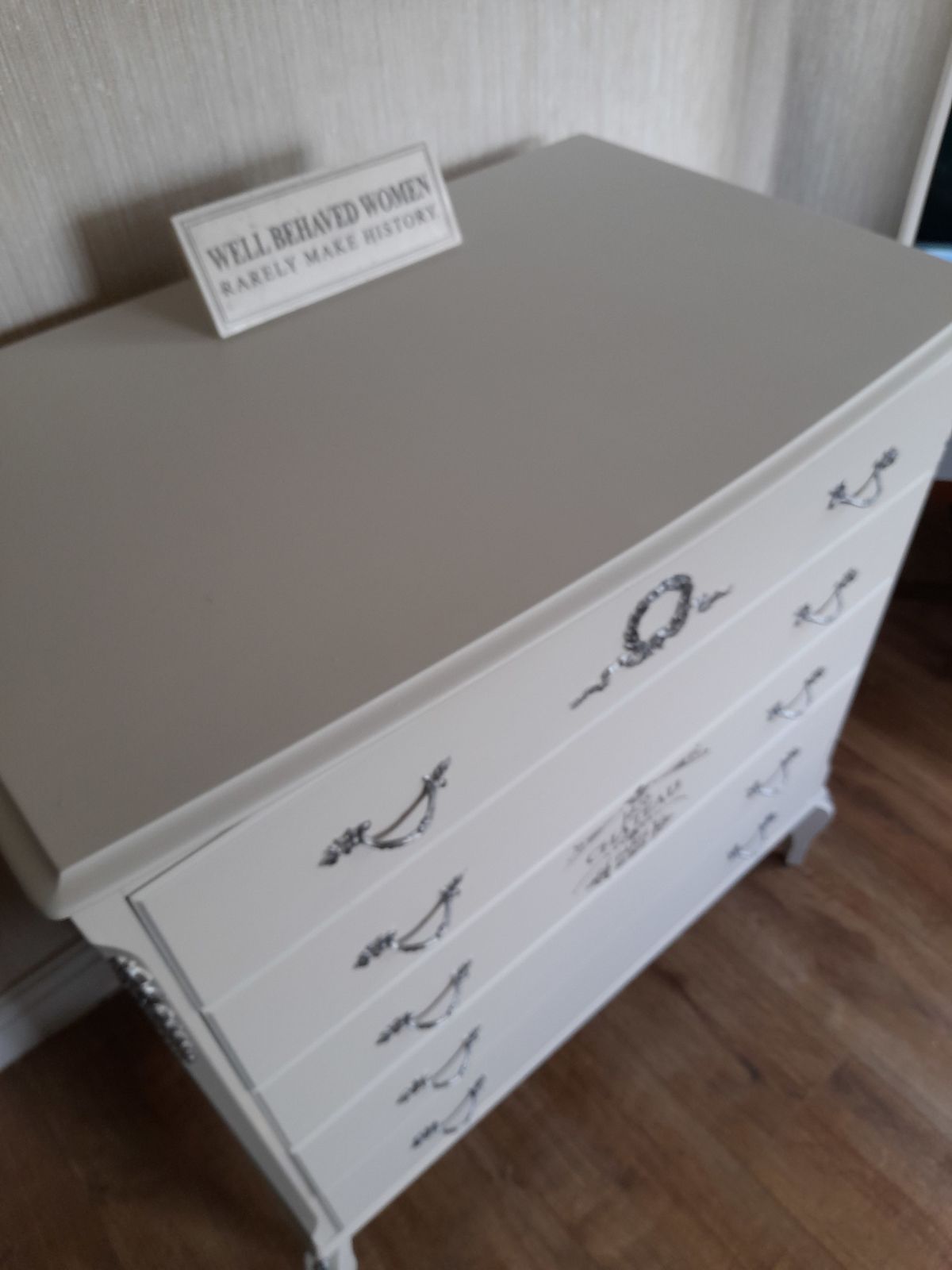 photo furniture Olympus Five Drawer Chest Finished In Chateau And Pewter