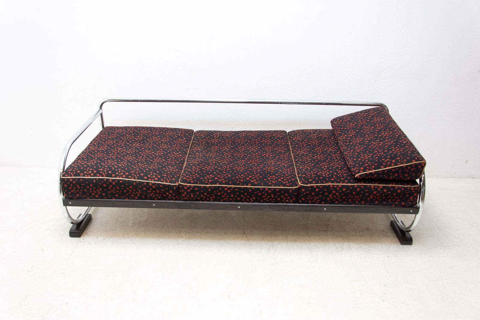 Chromen Bauhaus Sofa Van Hynek Gottwald, Bohemen, Jaren 1930 photo vintage