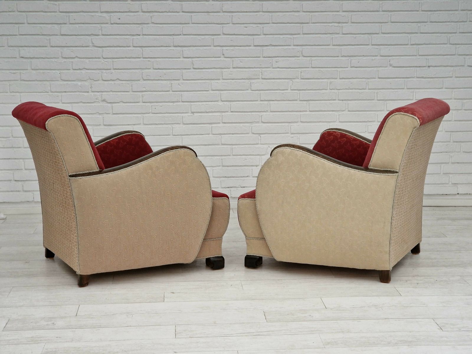 1950s, Scandinavian Art Deco Chairs, Original Condition. photo 1550.0