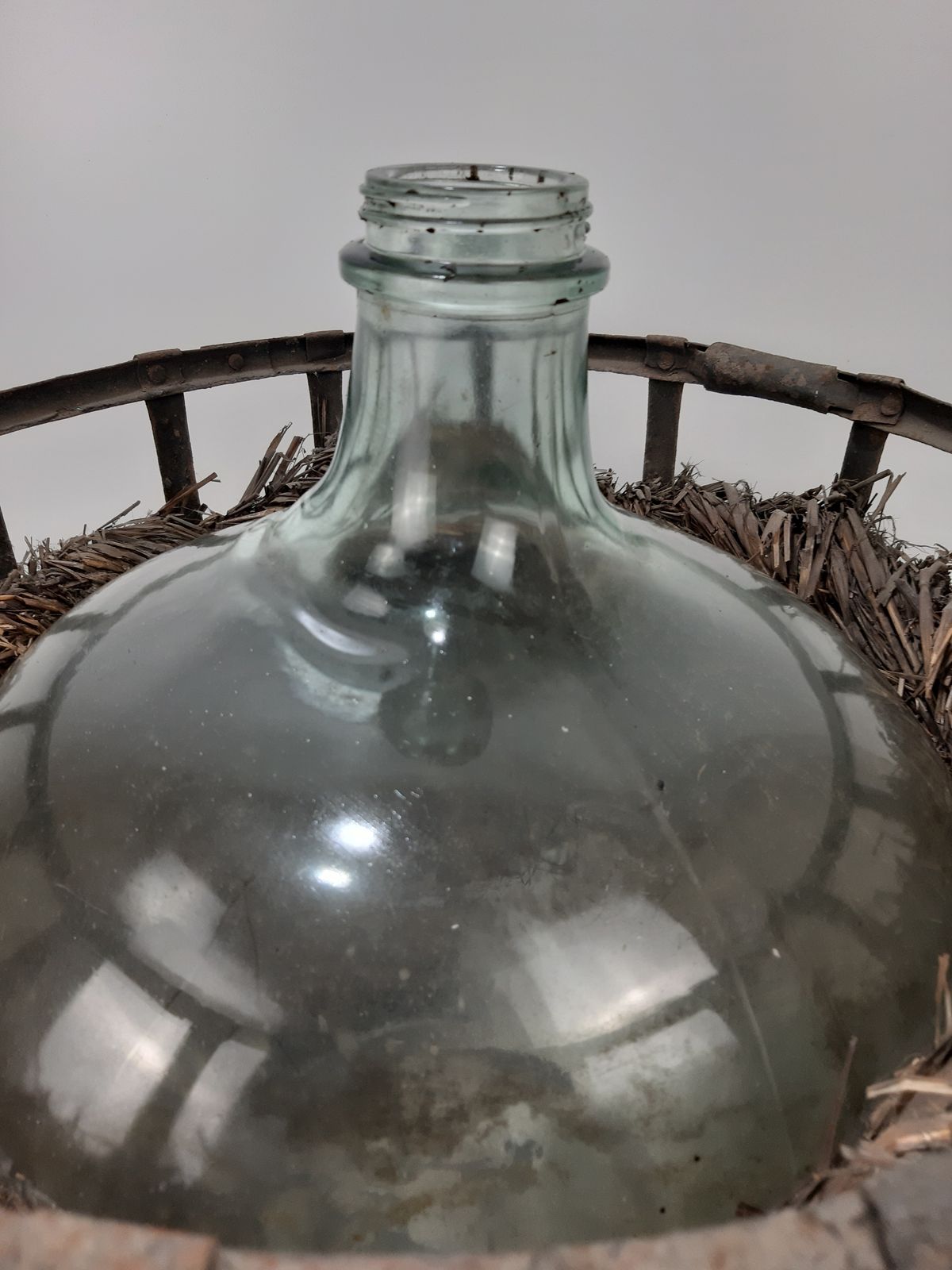 Large Victorian Demijon / Carboy In Original Carrier photo Home Decor