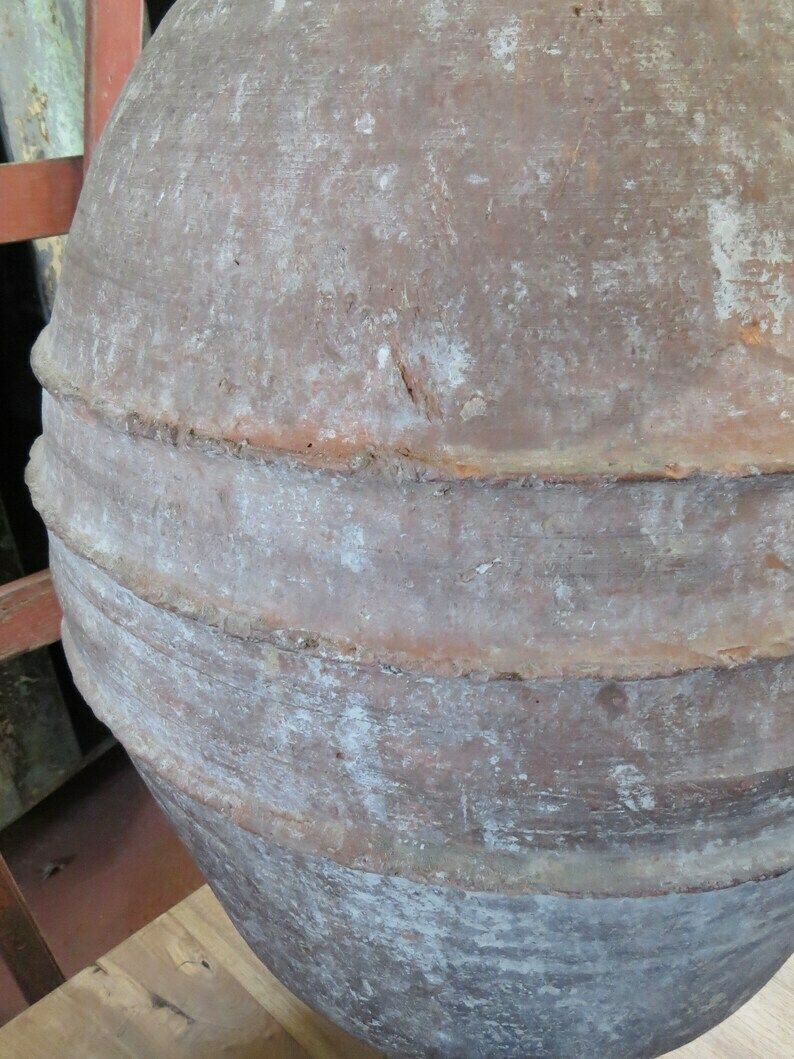 Antique Terracotta Urn Lamp 19th Century / Large Country Rustic. photo furniture