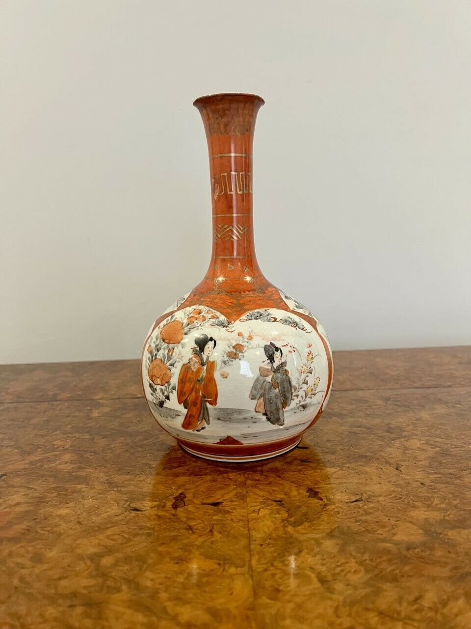 Antique Japanese Quality Porcelain Kutani Vase photo Home Decor