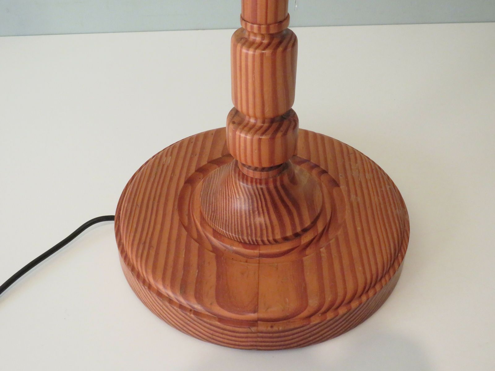 Vintage Scandinavian Pine Floor Lamp With Bespoke Lampshade photo buy