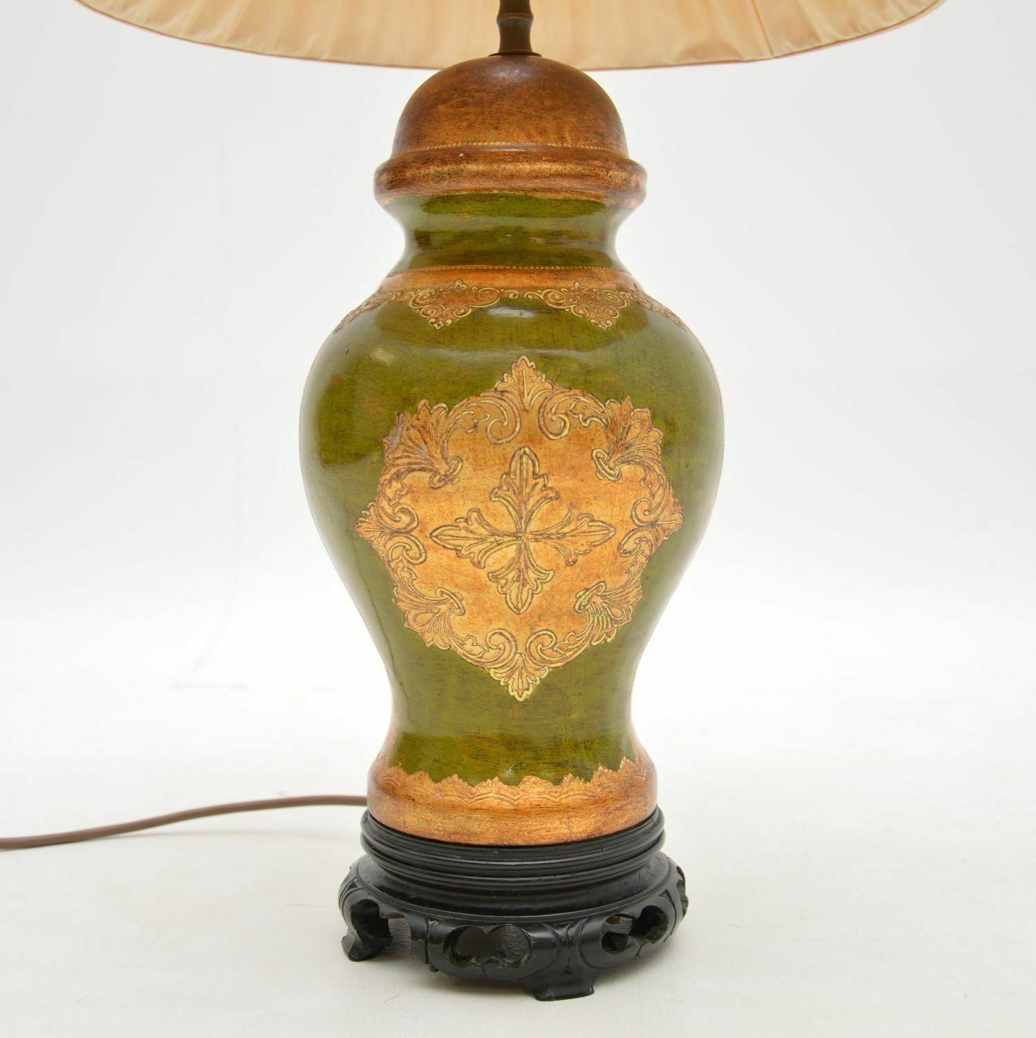 Antique Italian Ceramic Table Lamp photo Lighting