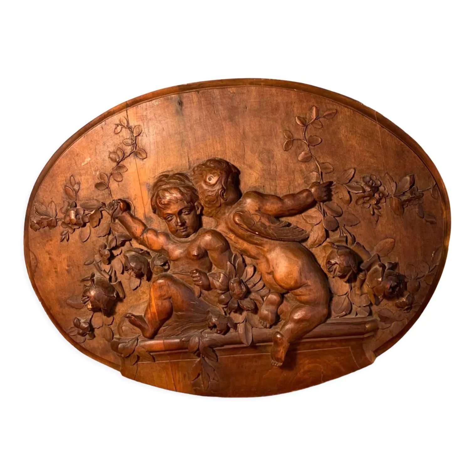 Carved Wooden Bas Relief, 1800s