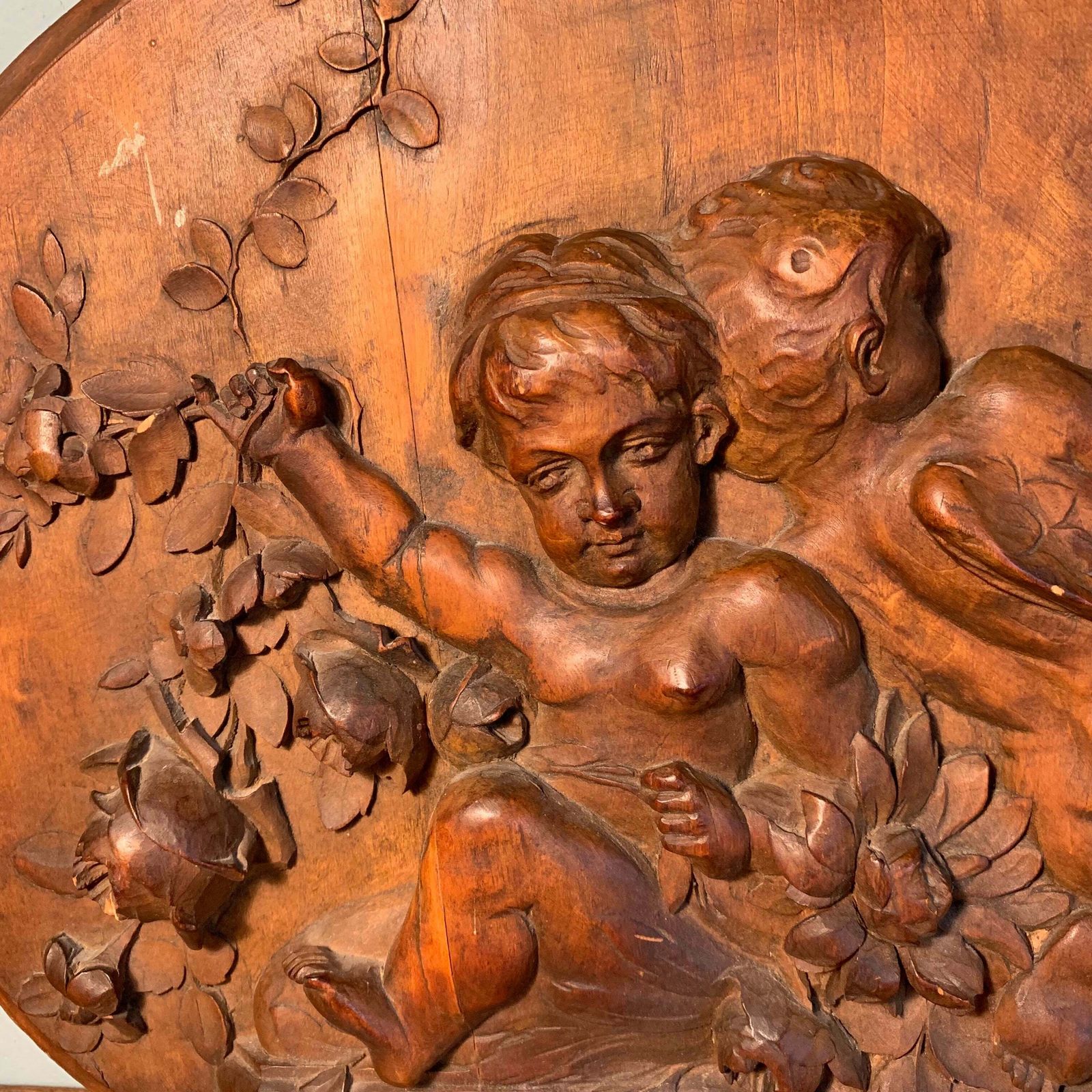 Carved Wooden Bas Relief, 1800s photo furniture