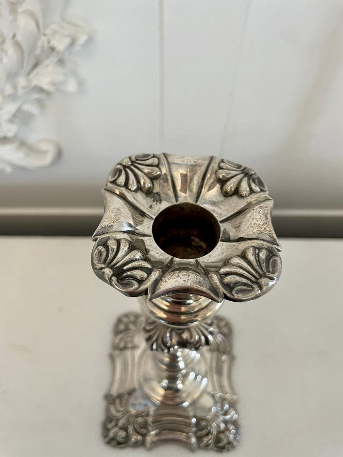 Unusual Pair Of Antique Quality Sheffield Plated Telescopic Candlesticks photo Home Decor