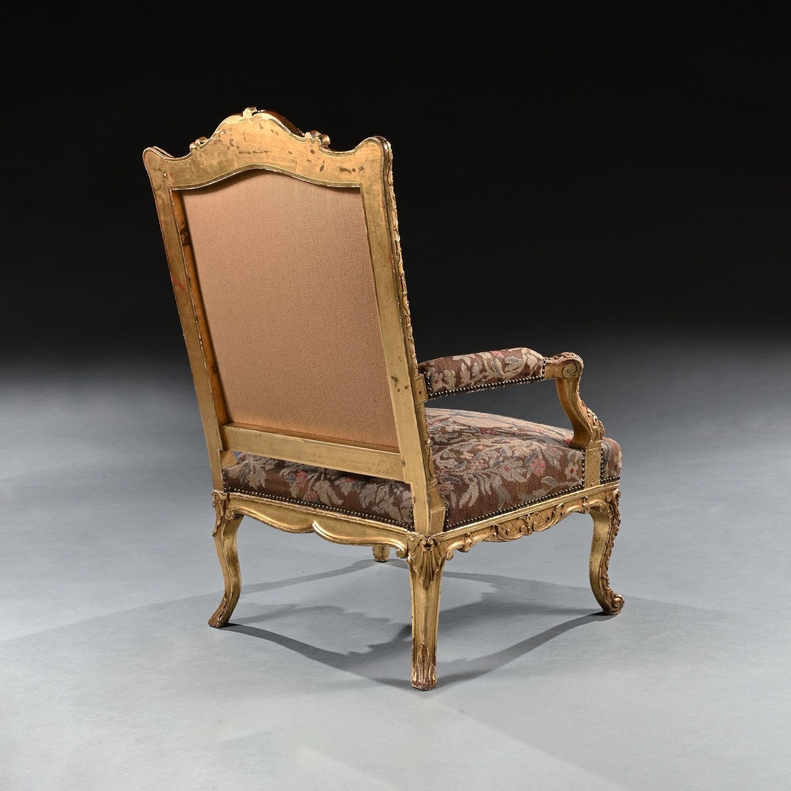 Fine 18th Century French Regency Period Giltwood Armchair photo vintage
