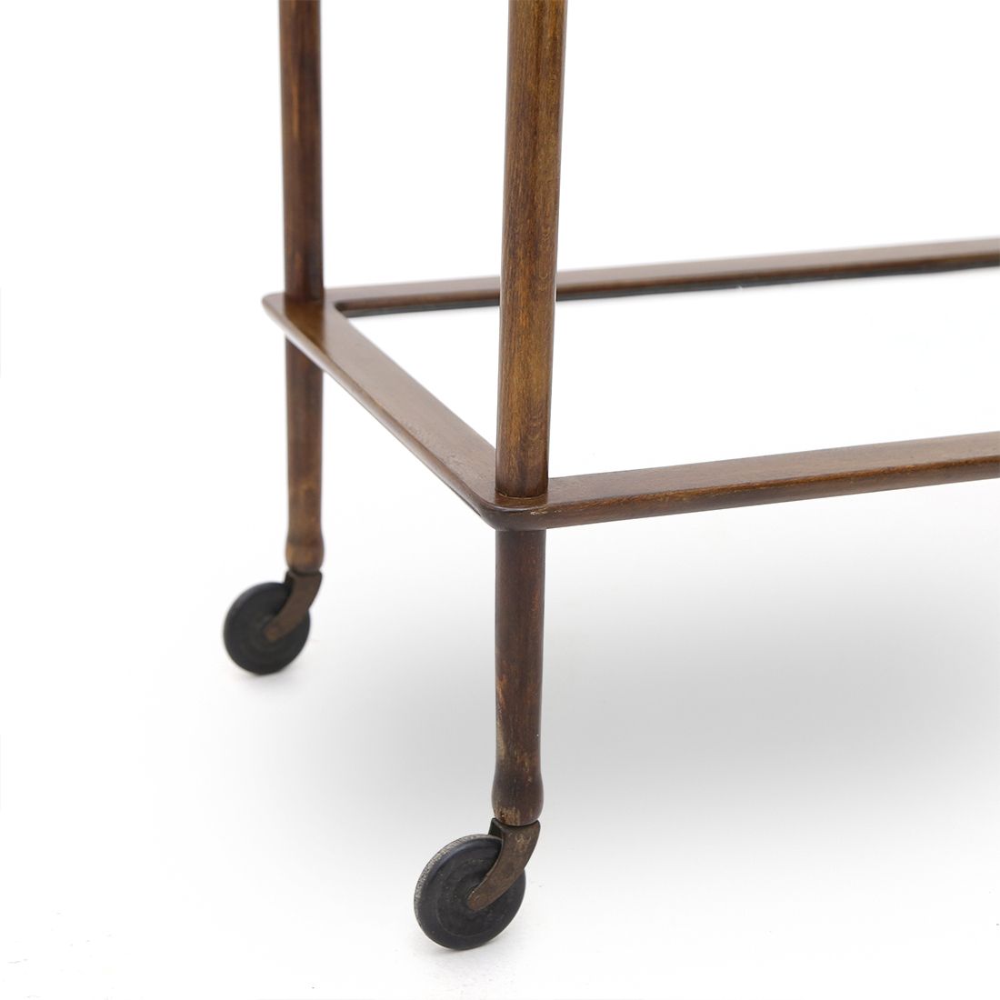 Wooden Cart With Glass Shelves, 1950s photo vinterior