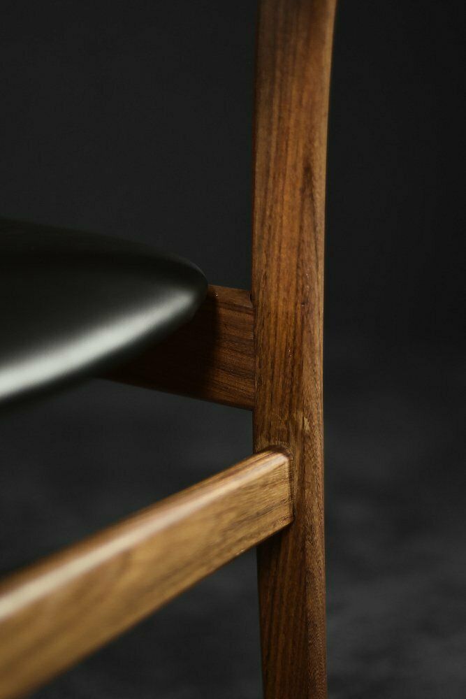 Mid Century Modern Scandinavian Dining Chairs In Teak And Vinyl, 1960s, Set Of 4 photo 2009.0