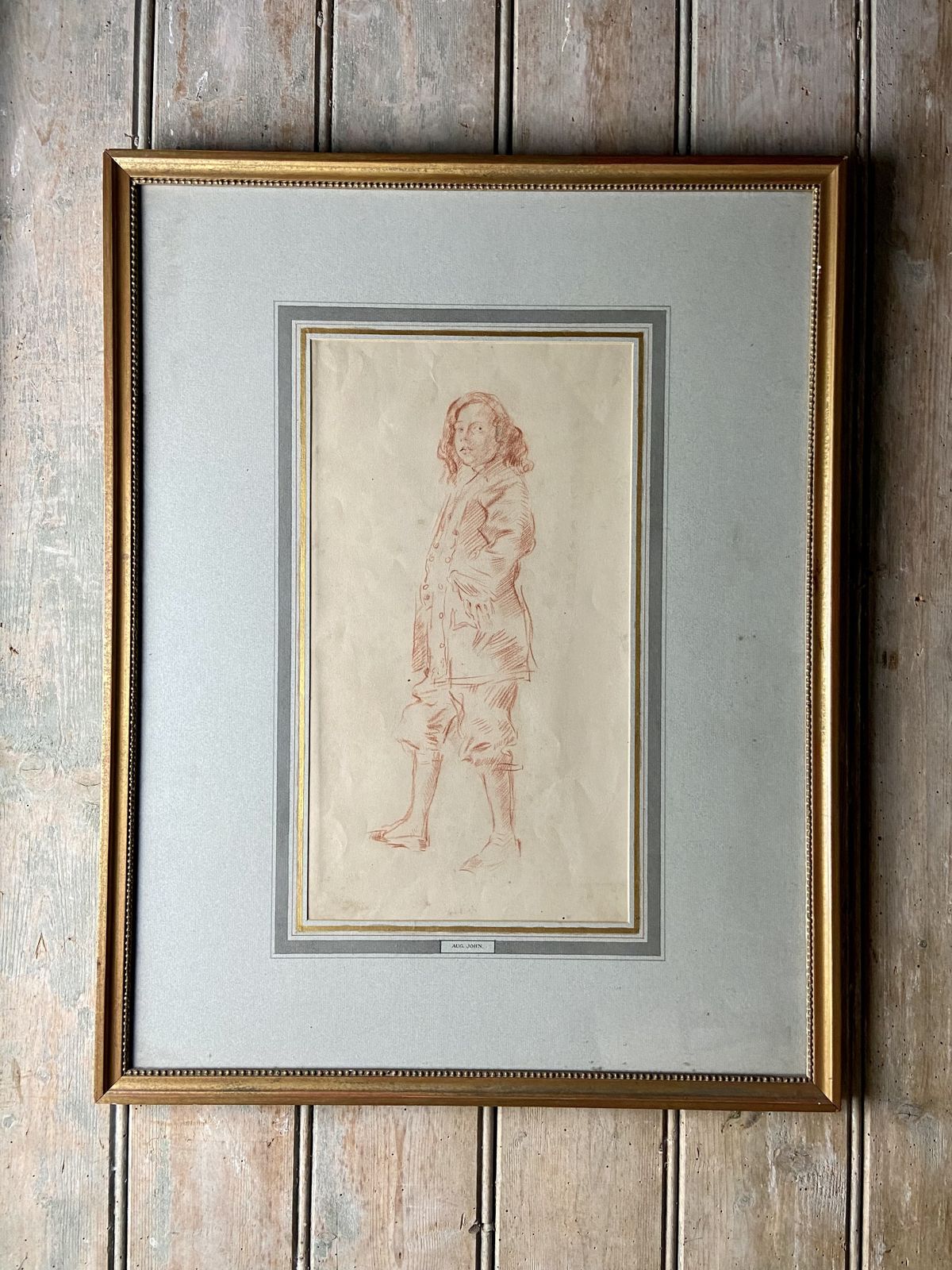 Augustus John, Om, Ra (1878 1961) Original Red Chalk Portrait