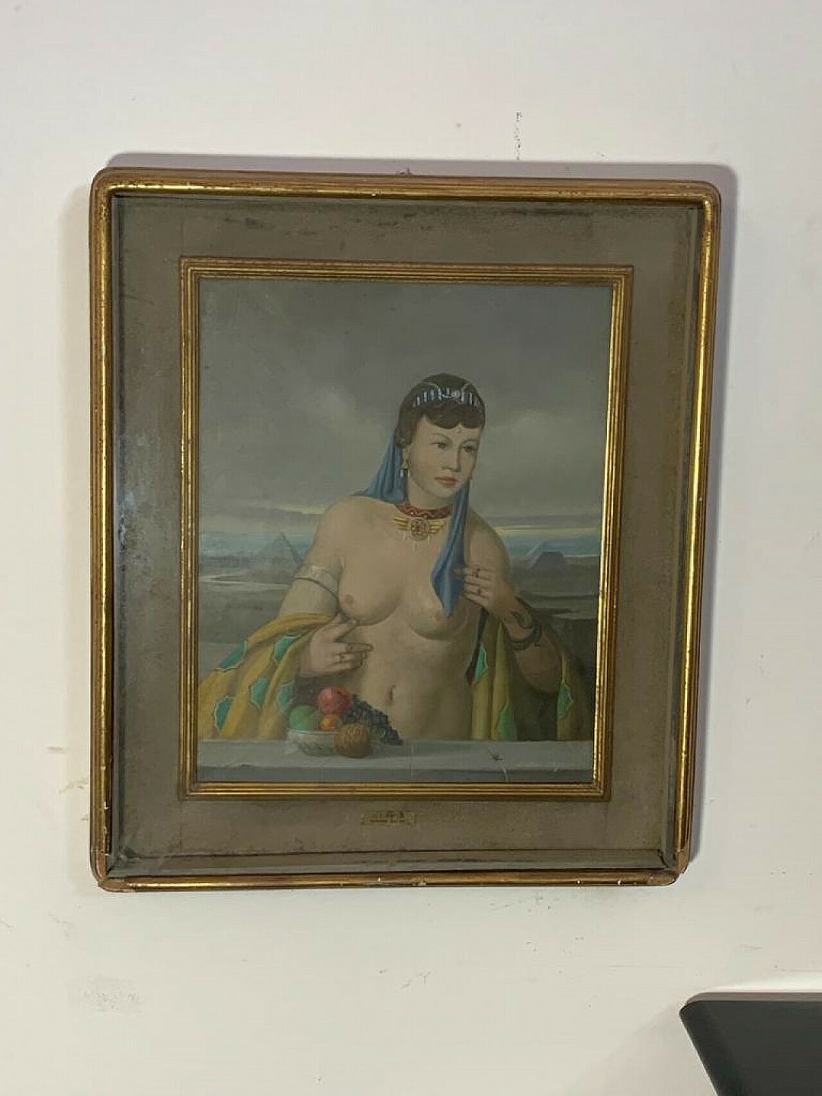 Adriano Gajoni, Cleopatra, Oil On Canvas, 1950s photo furniture
