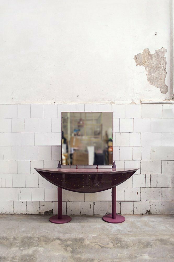 Postmodern Console With Mirror From Saporiti, Italy, 1980s