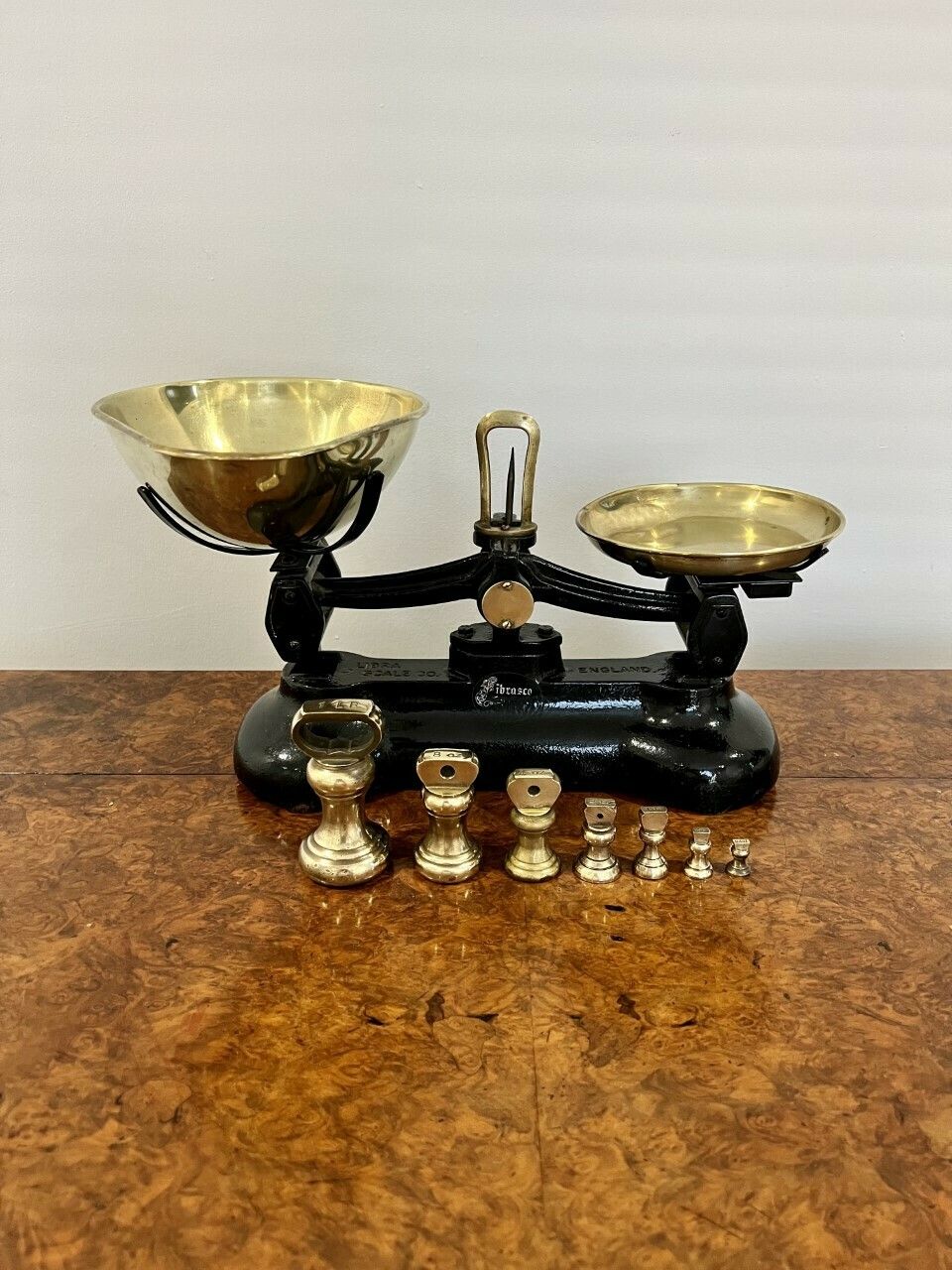 Set Of Brass And Iron Antique Kitchen Scales photo furniture
